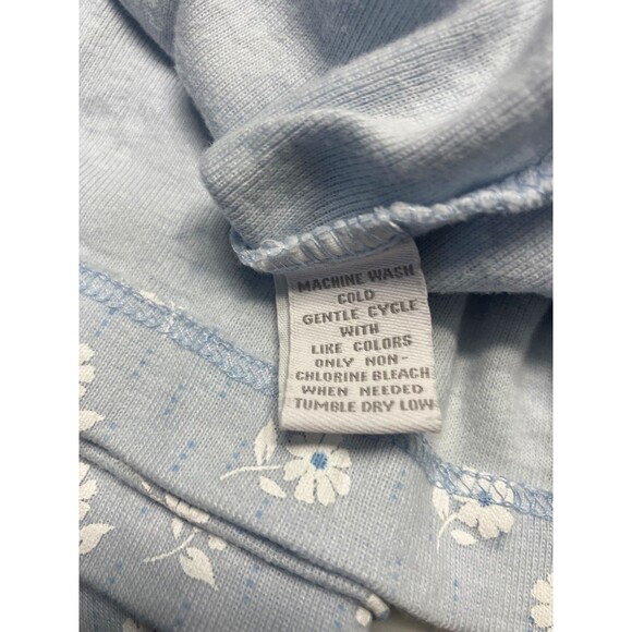 Charter Club Intimates Blue & White Floral Cotton Nightgown Size Large - Picture 3 of 6